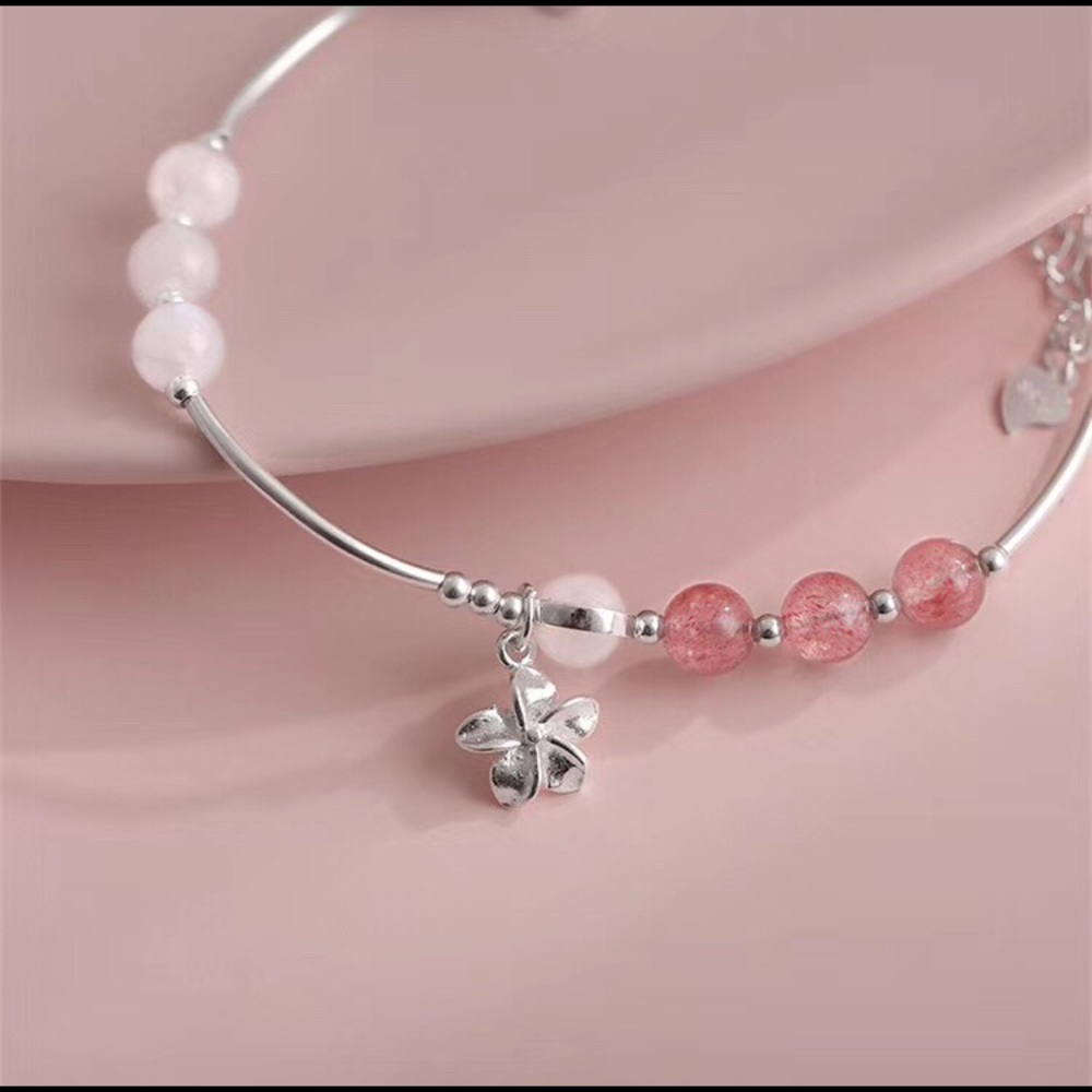 Quartz/Moonstone/Sterling bracelets